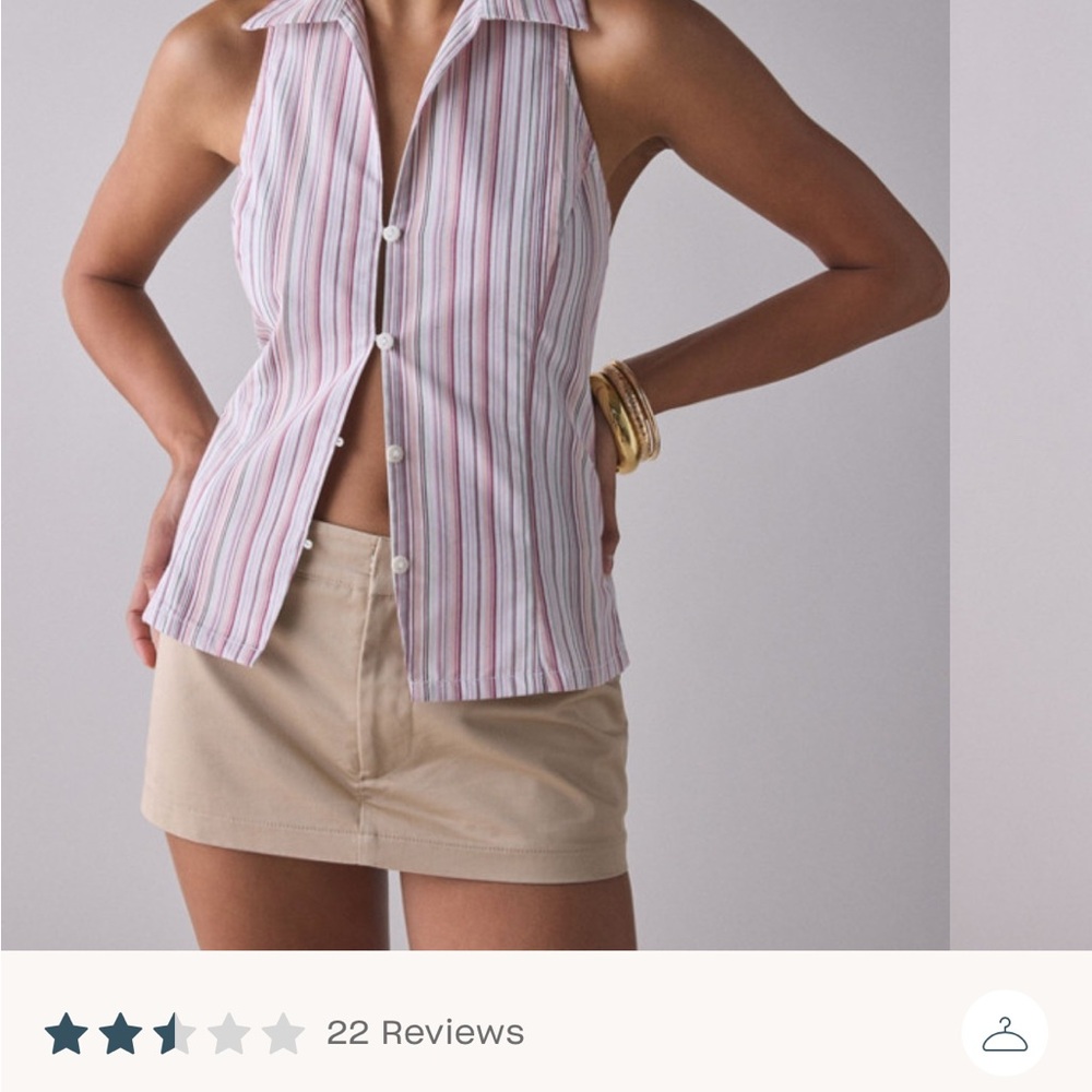 Urban Outfitters Party Girl Sleeveless Button Down Top - Picture 1 of 4